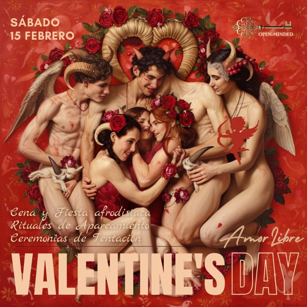 Sábado 15 de Febrero, Happy Valentine en OPEN-MINDED: Amor Libre