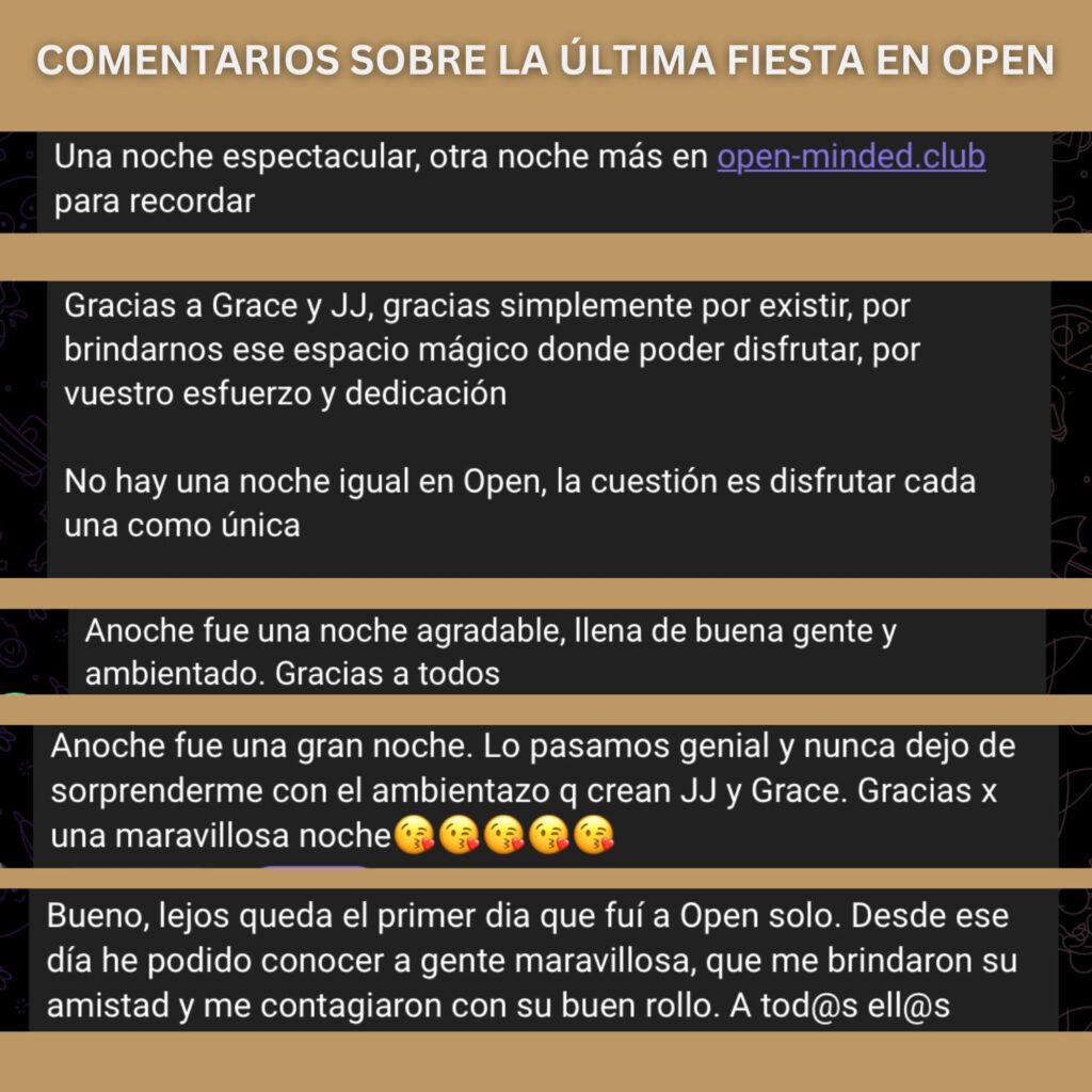 COMENTARIOS SOBRE LA ULTIMA FIESTA 2