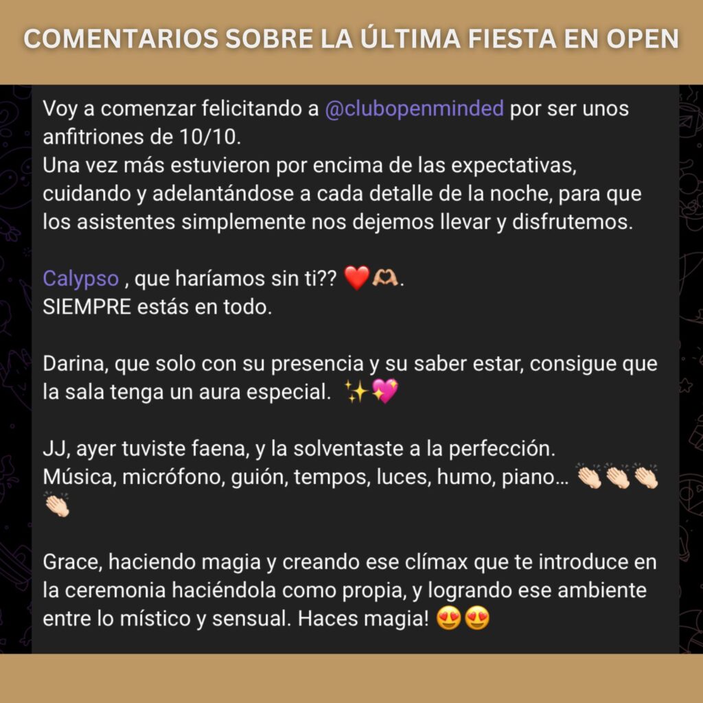 COMENTARIOS SOBRE LA ULTIMA FIESTA 3