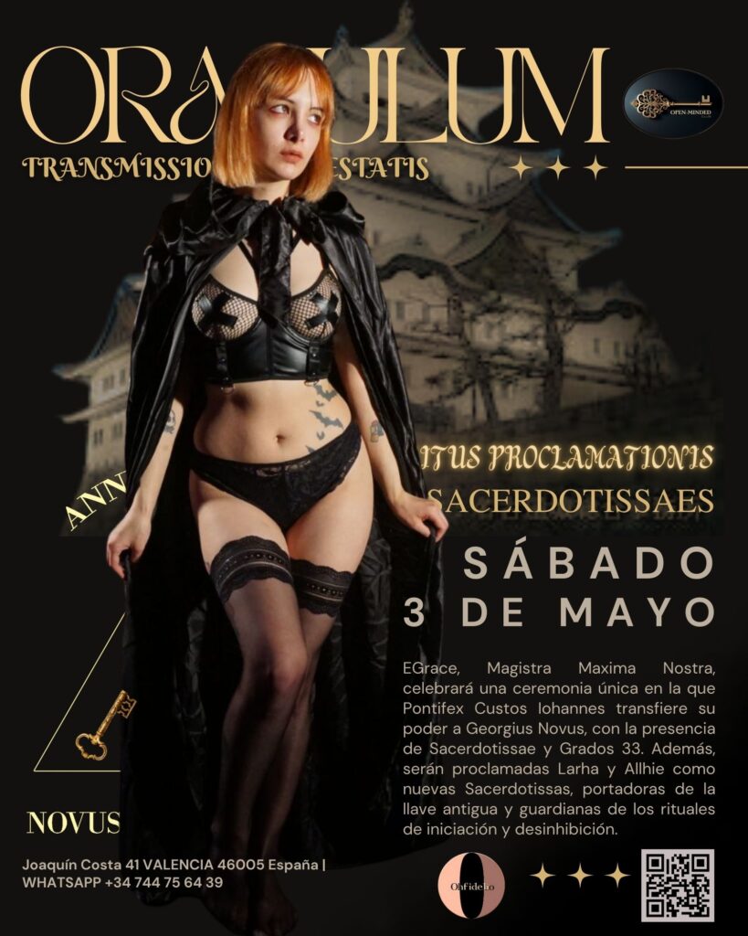 sábado 3 de mayo, ORACULUM TRANSMISSIONIS POTESTATIS & RITUS PROCLAMATIONIS SACERDOTISSAE 2 SADERDOTISSAS ALLIE